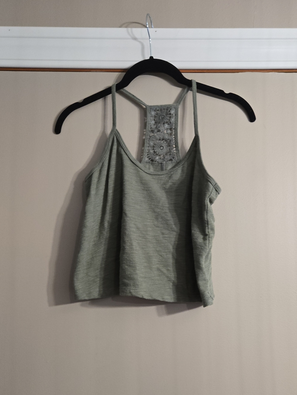 SO Sage Green Lace-Back Camisole Tank